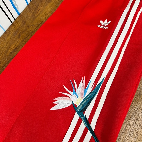 Adidas X Thebe Magugu Embroidered Detail Wide Leg Track Pants Size XS - Picture 5 of 13